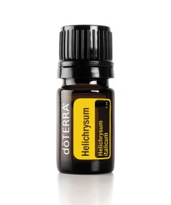 A bottle of the best Helichrysum Essential Oil | 100% Pure Essential Oil 5ml on a white background.