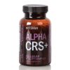 A bottle of doTERRA Alpha CRS+ Cellular Vitality Complex dietary supplement against a white background. The bottle is brown with white and light purple labeling, prominently featuring the best essential oils.