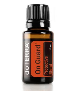 A 15 ml bottle of doTERRA On Guard essential oil against a white background. The label is orange and black with clear text displaying the brand and product name.