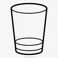 Outline of an empty glass cup designed for earthsun essentials oils, shown on a transparent background.